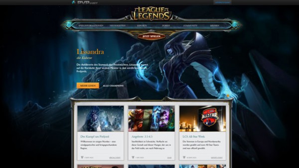 League of Legends new website
