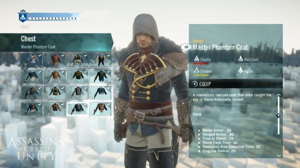 Assassin's Creed Unity - Menu