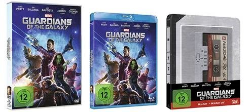 Guardians of the Galaxy - Blu-Ray-Versionen