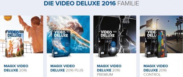 Die Magix Video Deluxe 2016 Versionen.