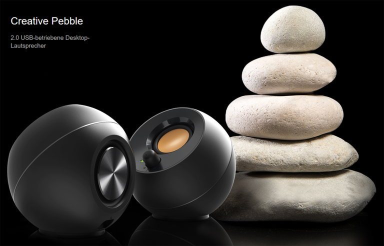 Creative Pebble: Elegante Design-Lautsprecher für den Schreibtisch