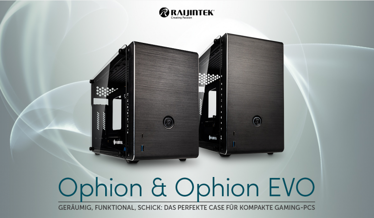 Die kompakten Raijintek Ophion & Ophion EVO Mini-ITX-Gehäuse