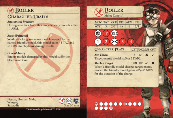 Guild Ball Spielerkarte Data Card Metzger Butcher Boiler