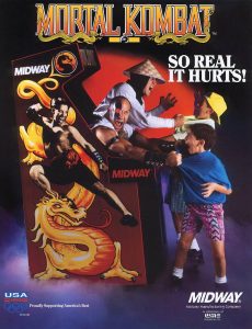 Mortal Kombat Werbeposter Spielhalle