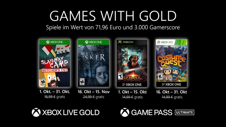 Games With Gold Oktober 2020