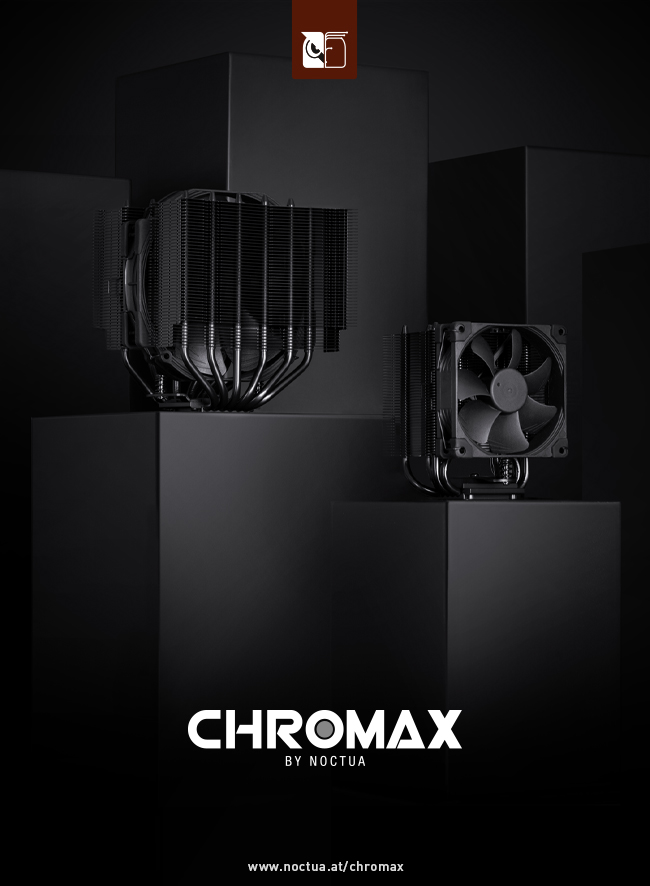 Noctua stellt neue chromax.black CPU-Kühler vor