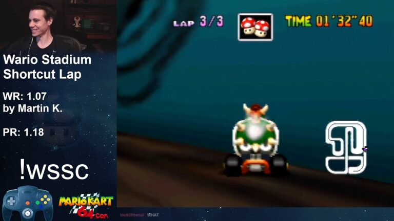 Wario Stadium Runde in unter 1 Sekunde – Mario Kart 64