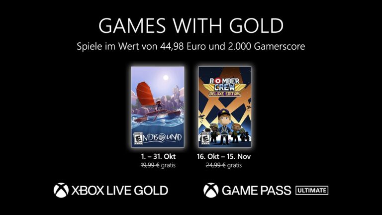 Games With Gold Oktober 2022 – Das sind die zwei Titel