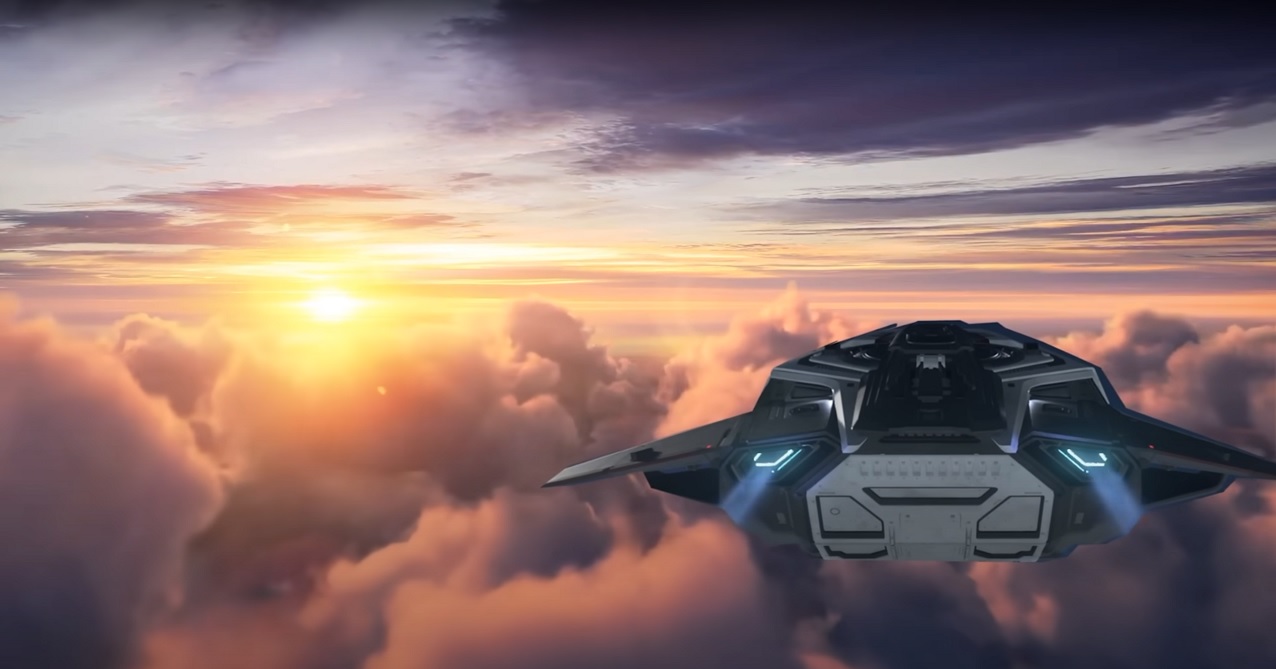 Anvil Pisces über dem Gasplaneten Crusader - Star Citizen