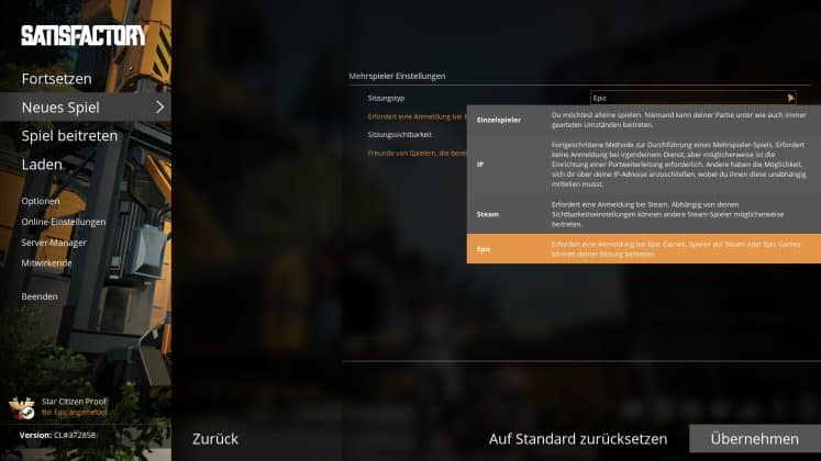 Satisfactory 1.0 Serverkompatibilität
