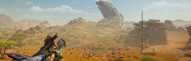 Panorama aus einem Videospiel der Reihe Monster Hunter