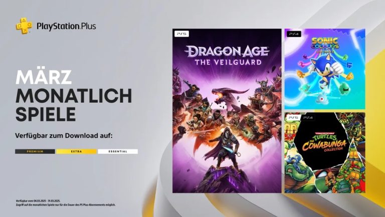 Playstation Plus März 2025 – Dragon Age, Sonic und Turtles