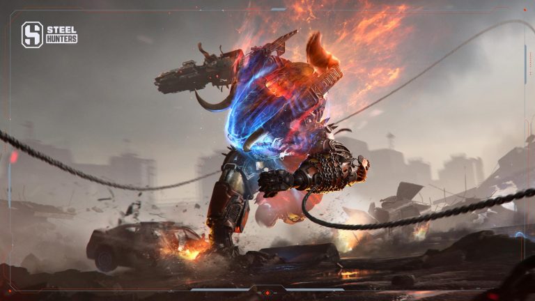 Der wütende Stier Taurus nimmt den Kampf in Steel Hunters auf