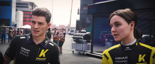 Das Bild zeigt eine Szene aus Breaking Point, dem Storymodus von F1.