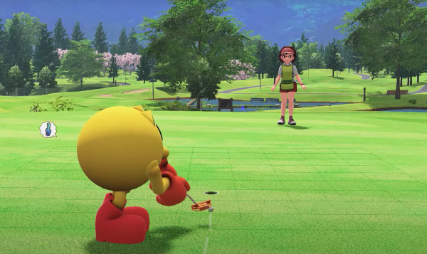 Ein Bild das Pacman als spielbaren Charakter in Everybody´s Golf Hot Shots zeigt.