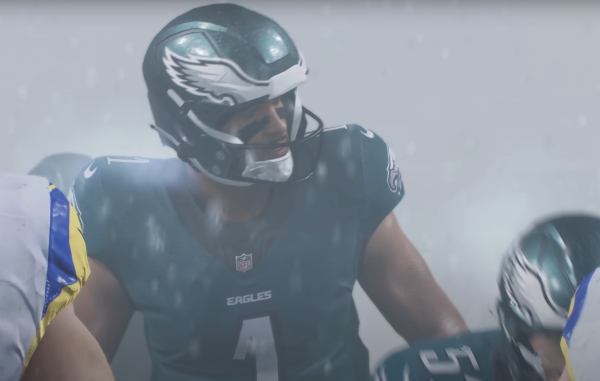 Ein Bild aus dem Madden 26 Trailer, welches den Star Jalen Hurts zeigt.