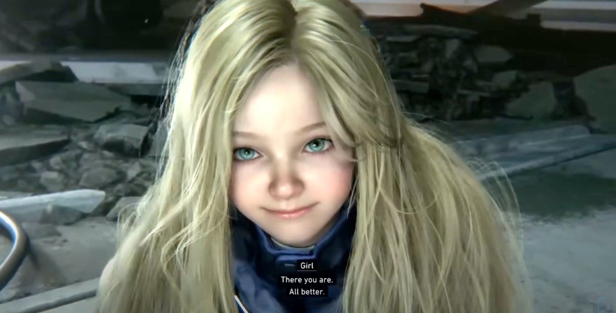 "Das Mädchen" lächelt in die Kamera.