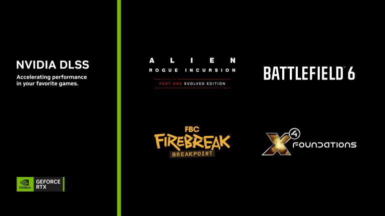 NVIDIA DLSS 4 & RTX: Mehr Leistung für Battlefield 6, Alien: Rogue Incursion, Firebreak & X4