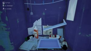 Ein Fotostudio eingerichtete in einen Kleiderschrank.