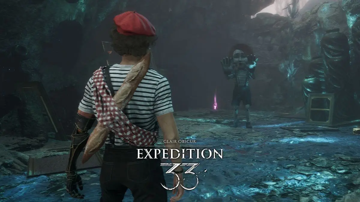 Gustave in Beret und Baguette Outfit