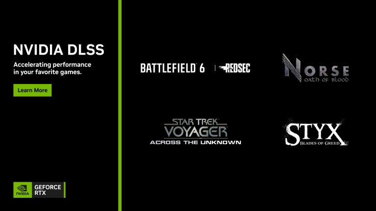 DLSS 4 für Battlefield 6, Styx & Star Trek: Neue NVIDIA RTX-Highlights