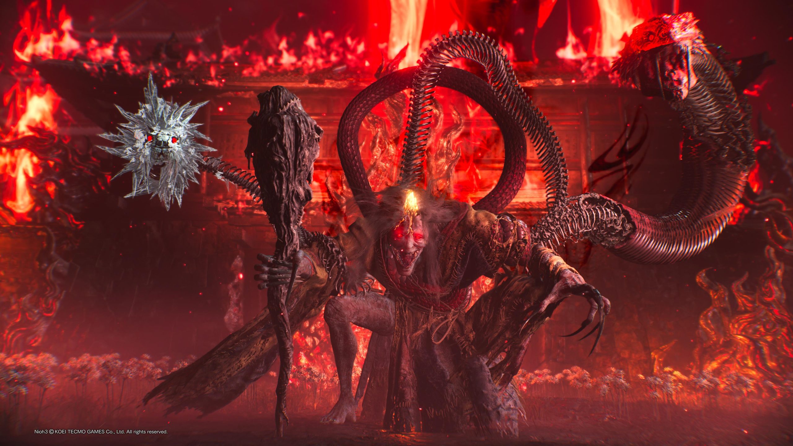 Boss-Fight in dem Spiel Nioh 3