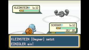 Pokémon Feuerrot: Schiggy gegen Kleinstein