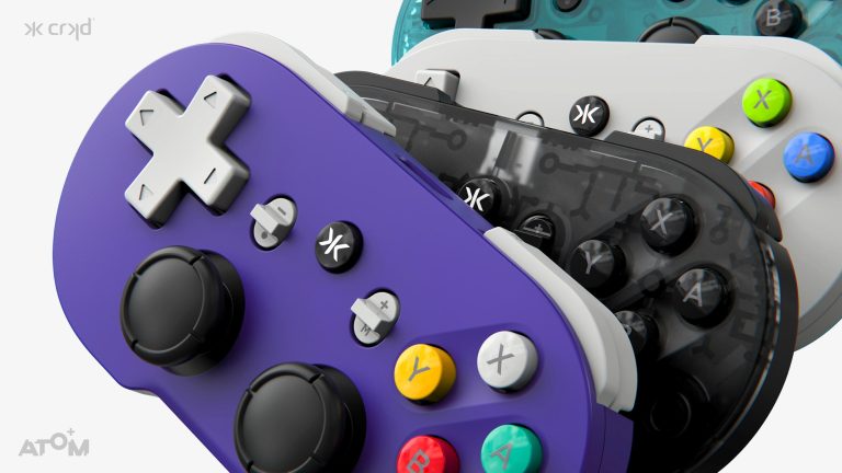 CRKD ATOM+: Mini-Controller mit TMR-Thumbsticks & Bluetooth für Switch, PC & Mobile