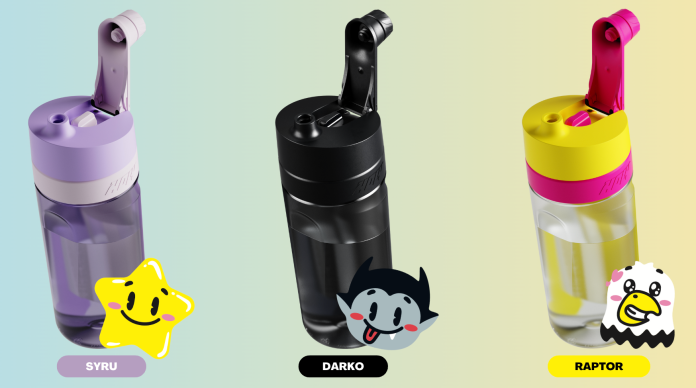 Drei Designs der HOLY Syrup Bottel