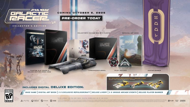 Star Wars: Galactic Racer. Die Collectors Edition wartet mit physichen Boni wie einem Landspeeder Modell auf.