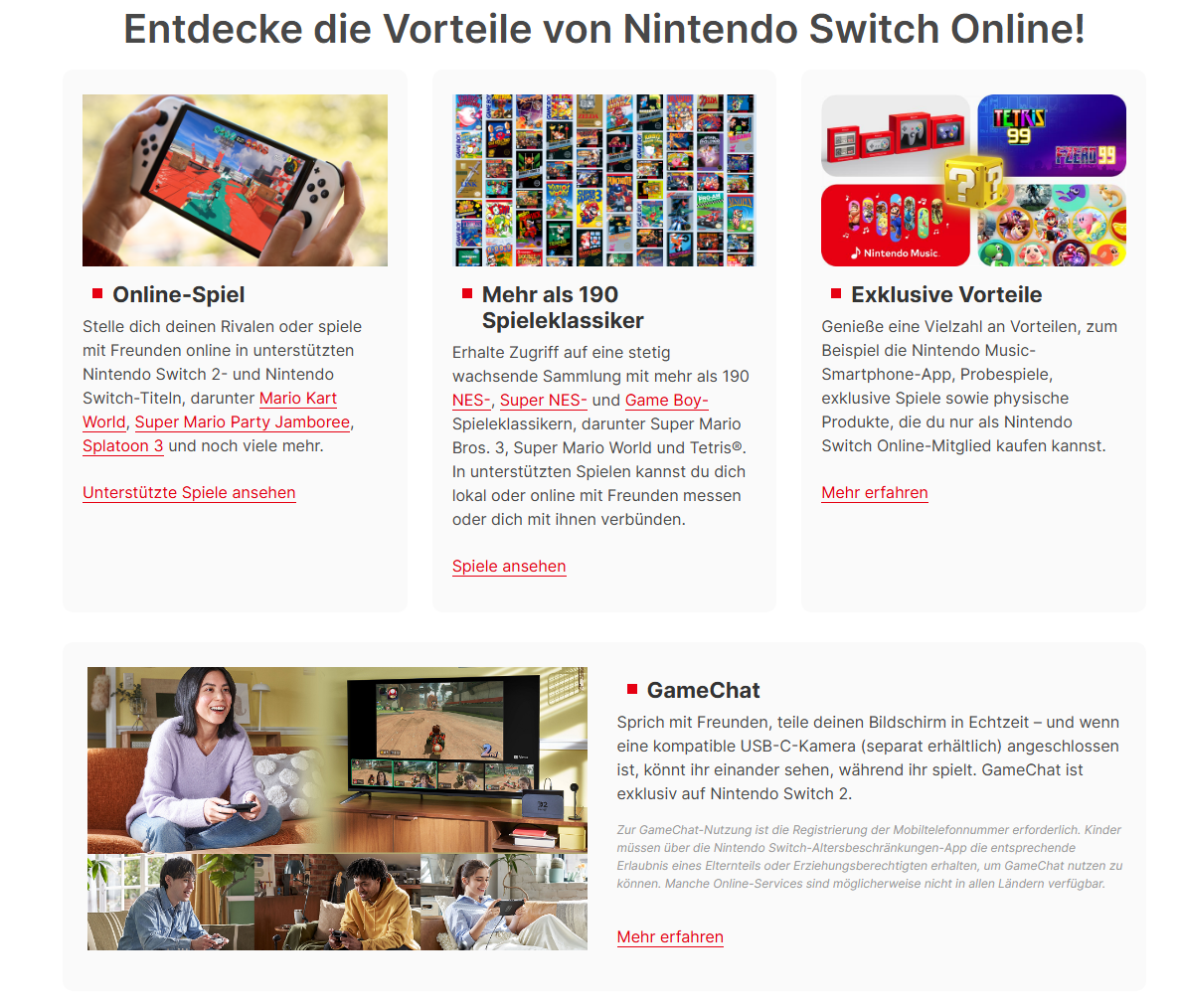 Nintendo Switch Online Angebote