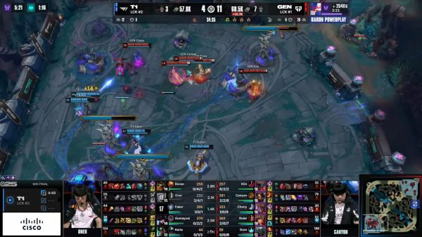 Der Moment aus dem letztjährigen MSI 2025. GenG gewinnt gegen T1.