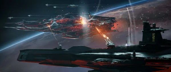Star Citizen - ANVIL ODIN fights Battleship