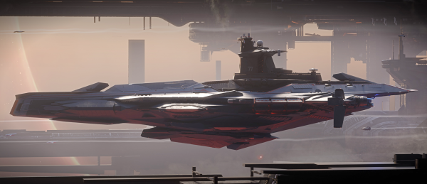 Star Citizen ANVIL ODIN portside view at dock