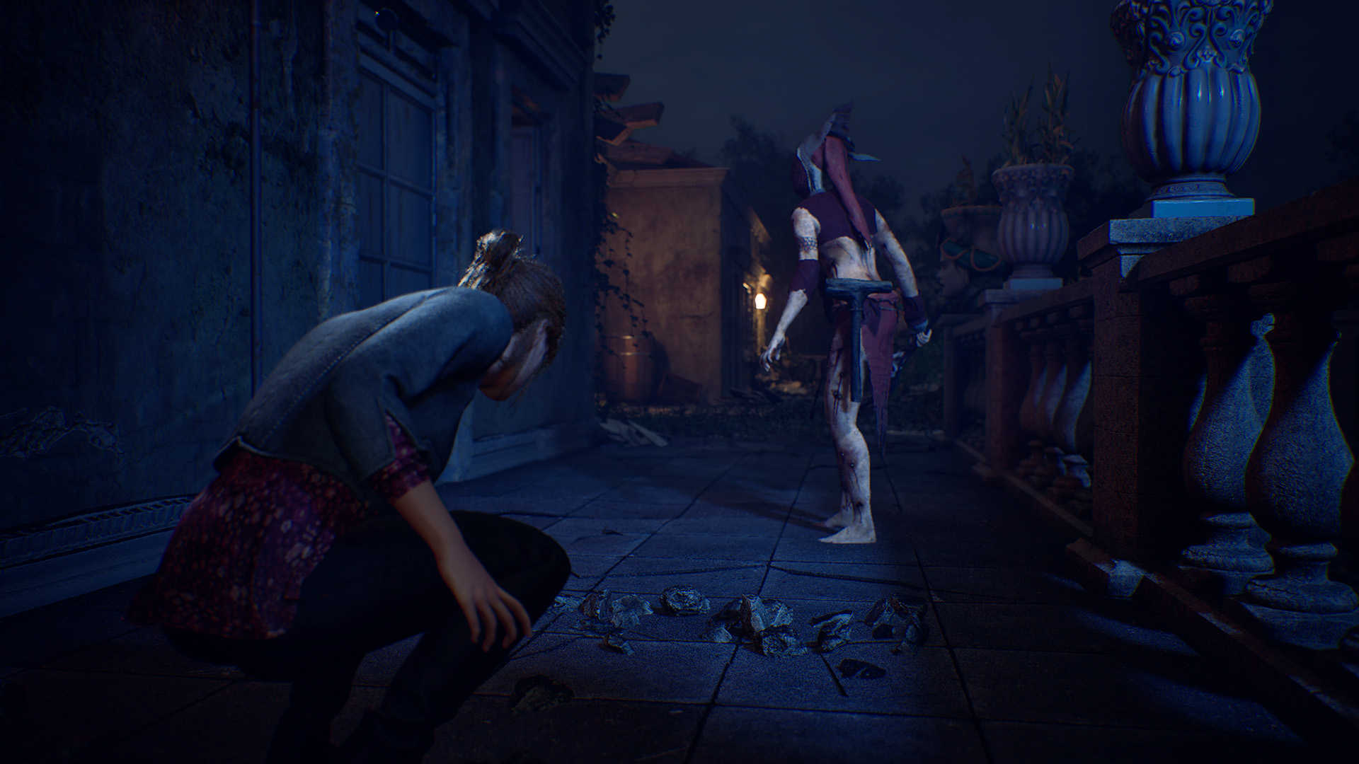 Susan and a nun in Remothered: Red Nun's Legacy